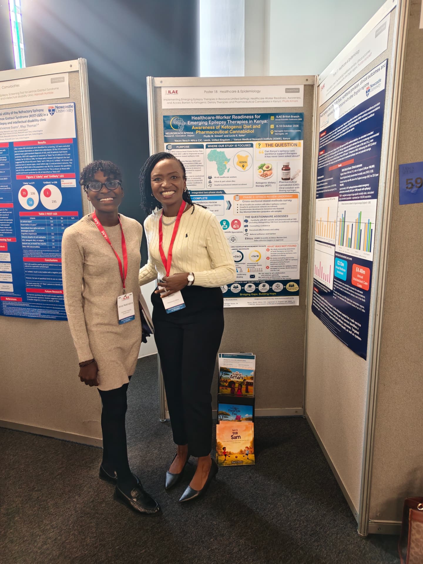 Phyllis with Anna Nakirabira at the poster