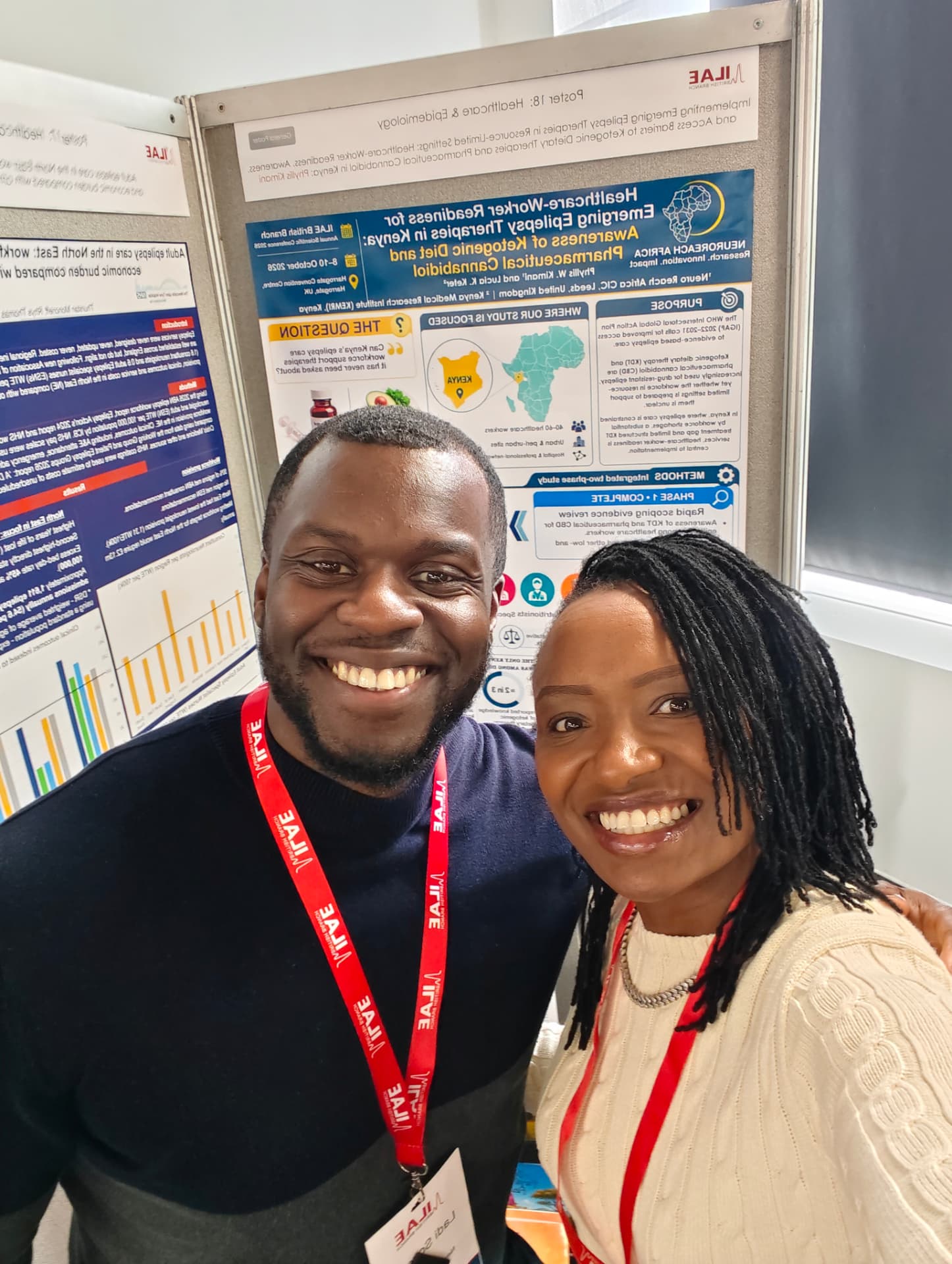 Phyllis with Ladi S. at her poster