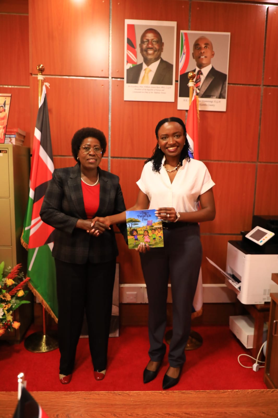 Dr Phyllis Kimani with H.E. Rosemary Kirika, Deputy Governor of Kiambu County, during a meeting on epilepsy awareness and community-driven care.